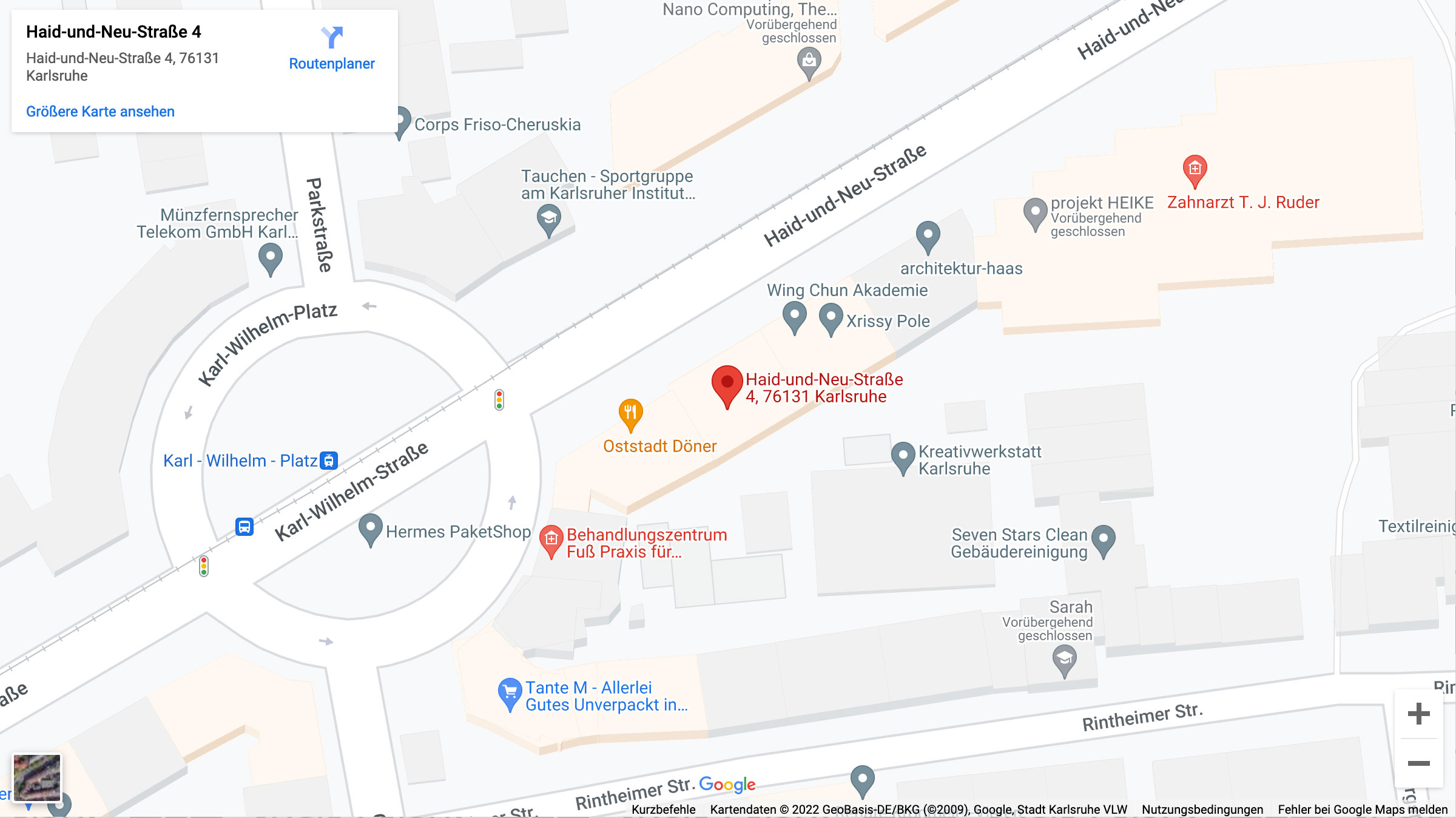 Urban Delight Google Maps Karte